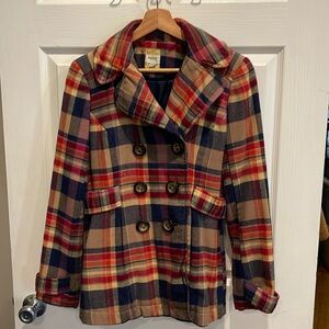 Vintage Fossil Plaid Coat